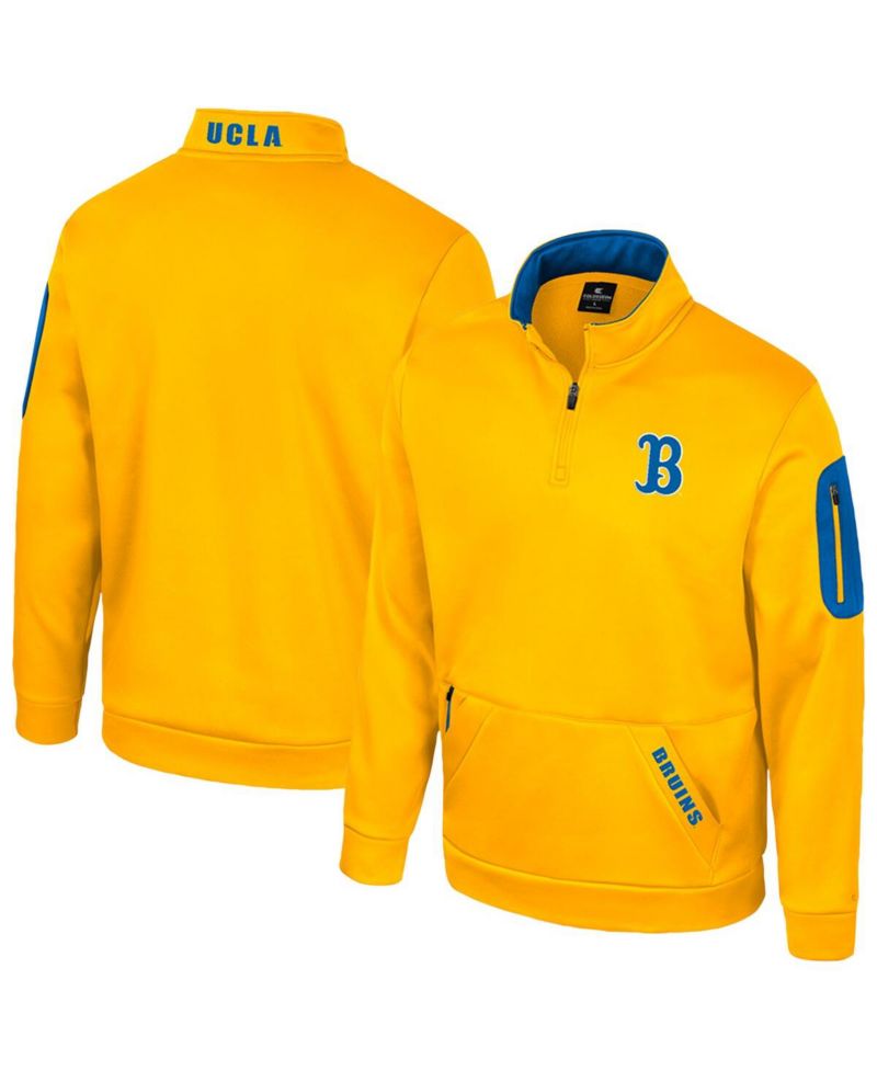 Men's Gold UCLA Bruins Mainframe Quarter-Zip Fleece Jacket