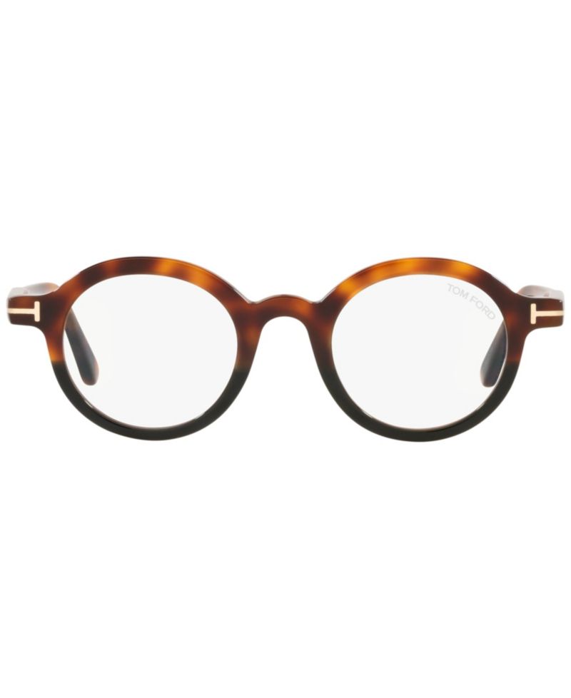 Man Round Plastic FT5664-B Eyeglasses