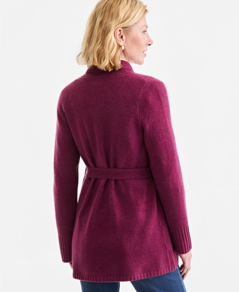 Petite Luxsoft Wrap Front Cardigan, Macy's Exclusive