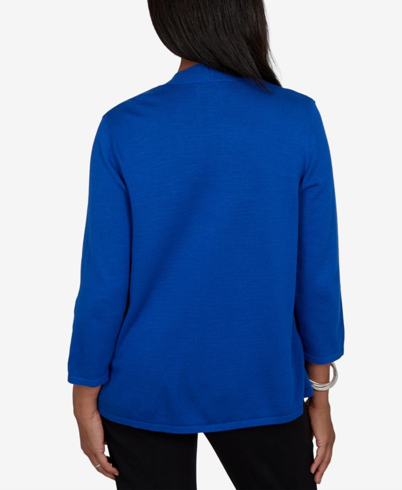 Women's Shawl-Collar Open-Front Cardigan