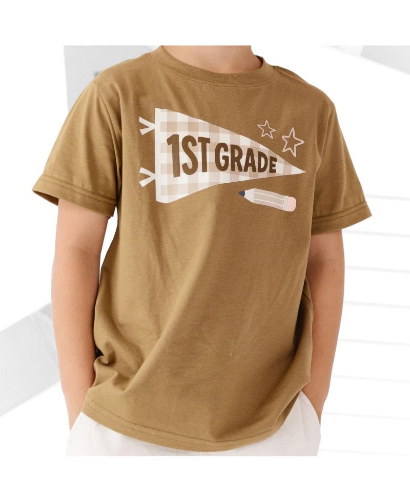 Big Boys First Grade Pennant Short Sleeve T-Shirt