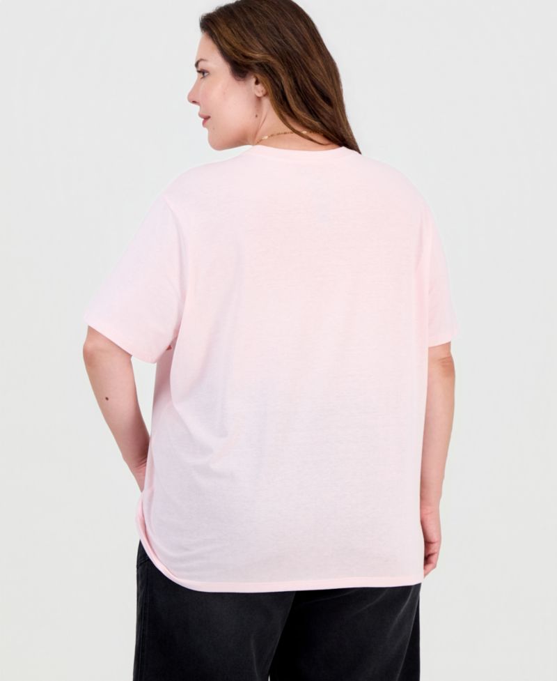 Trendy Plus Size Hello Kitty Bow Graphic Print T-Shirt
