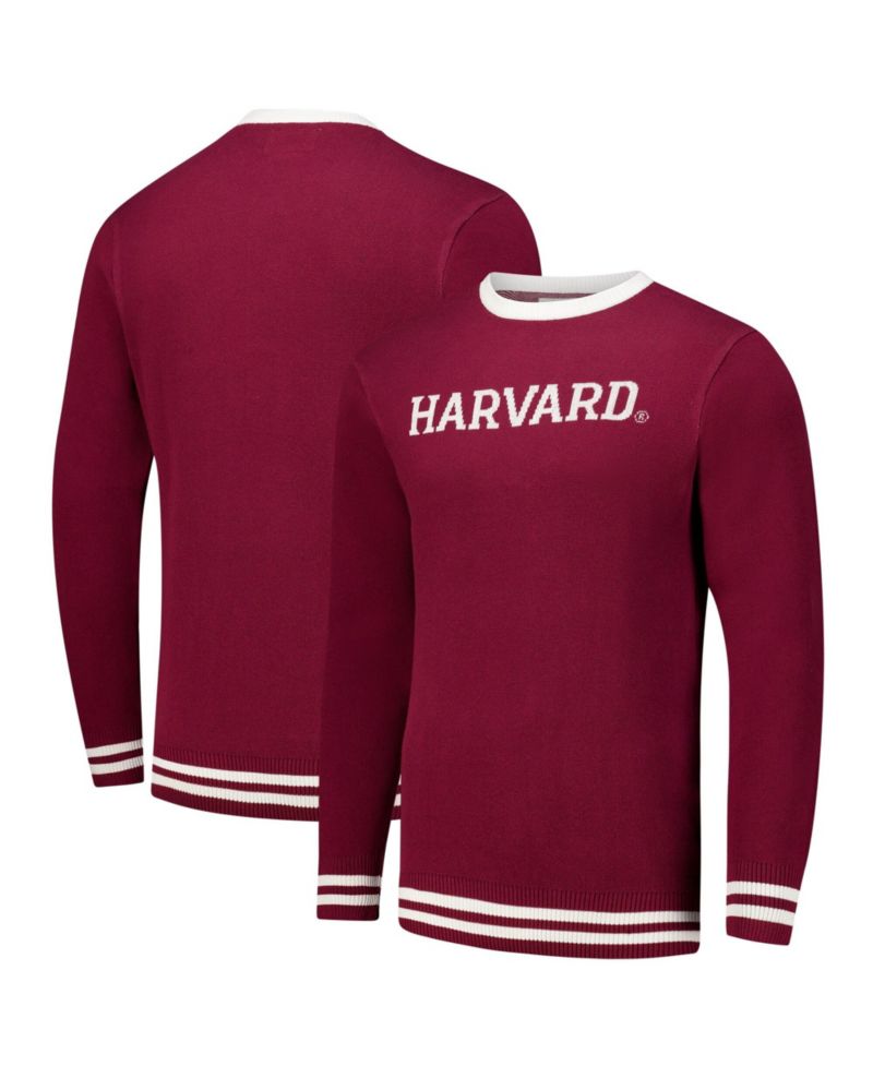 Men's and Women's Crimson Harvard Crimson Renew Knit Vintage Pullover Sweater