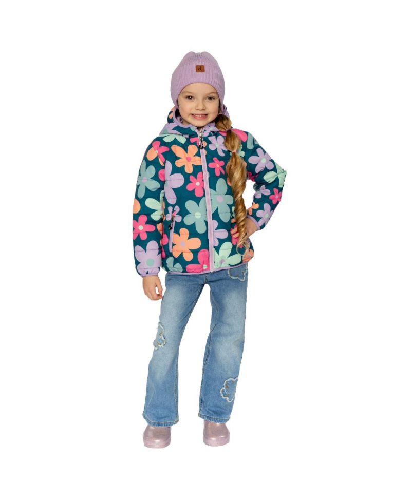 Little and Big Girl (6-14) Quilted Mid-Season Jacket