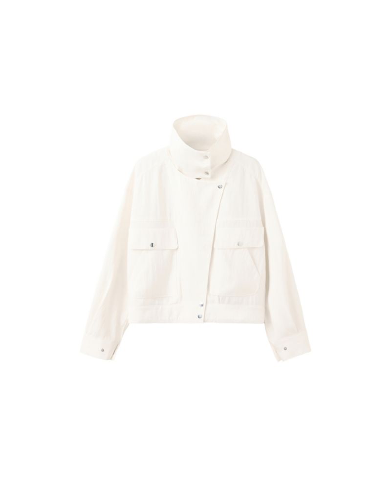Women's Oversized Funnel-Neck Bomber Jacket