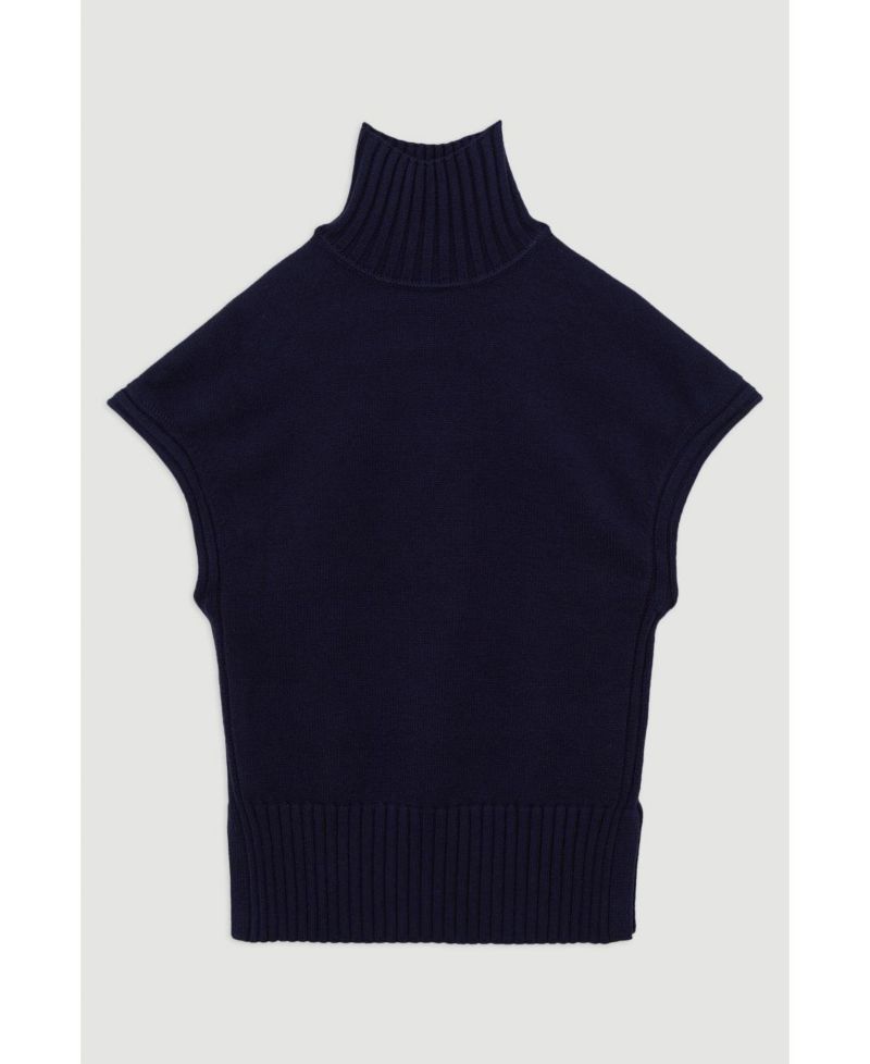 Women's High Neck Knitted Tunic Top