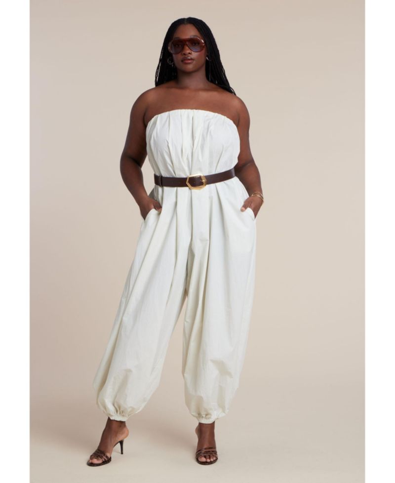 Women's Belted Balloon Jumpsuit