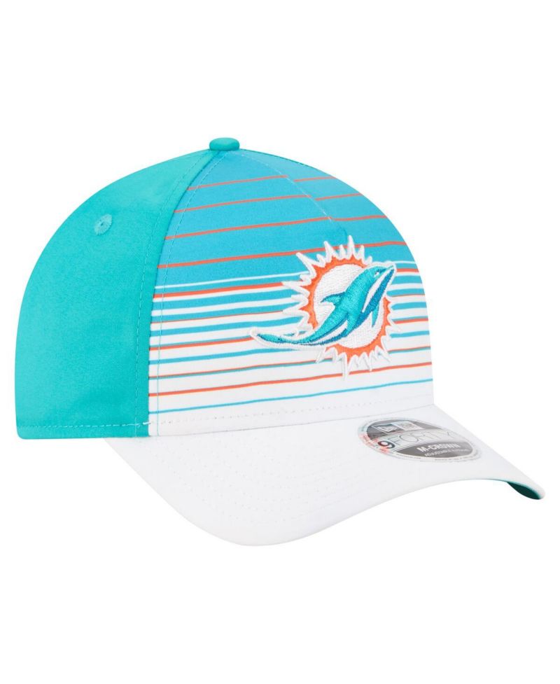 Men's White/Aqua Miami Dolphins Adventure Gradient 9FORTY M-Crown A-Frame Adjustable Hat