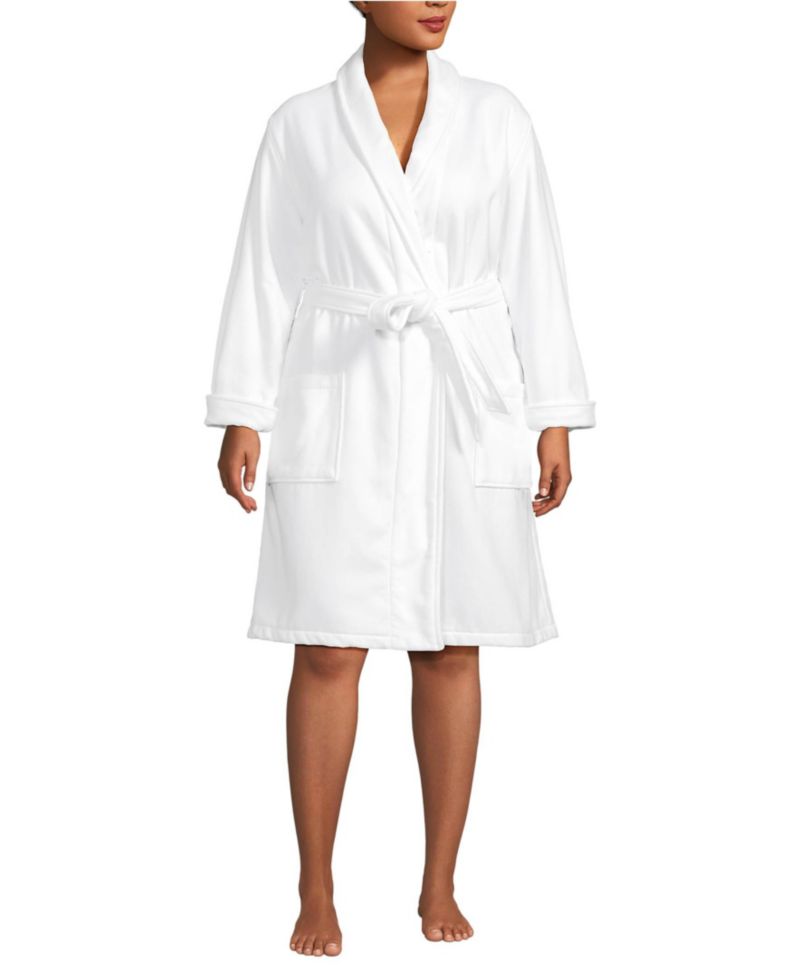 Women's Plus Size Cotton Terry Knee Length Spa Bath Robe