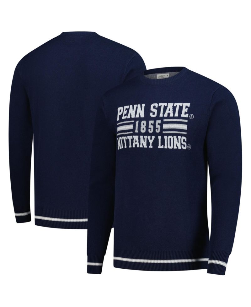 Men's and Women's Navy Penn State Nittany Lions Renew Knit Vintage Retro Sweater