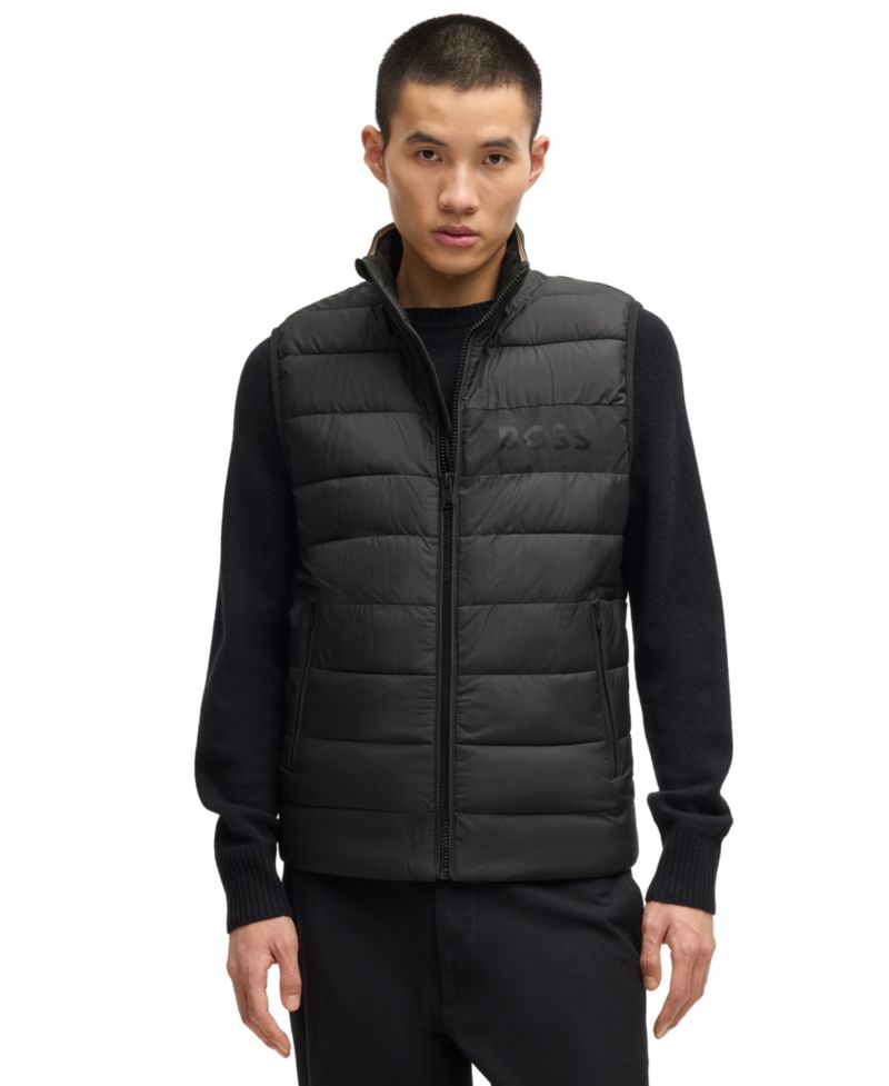 Men's Water-Repellent Tonal Logo Gilet Vest