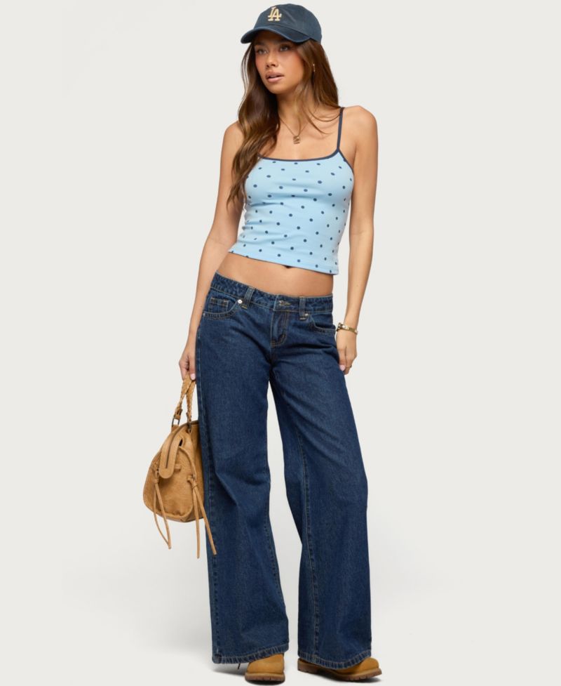 Women's Carlah Contrast Polka Dot Tank Top