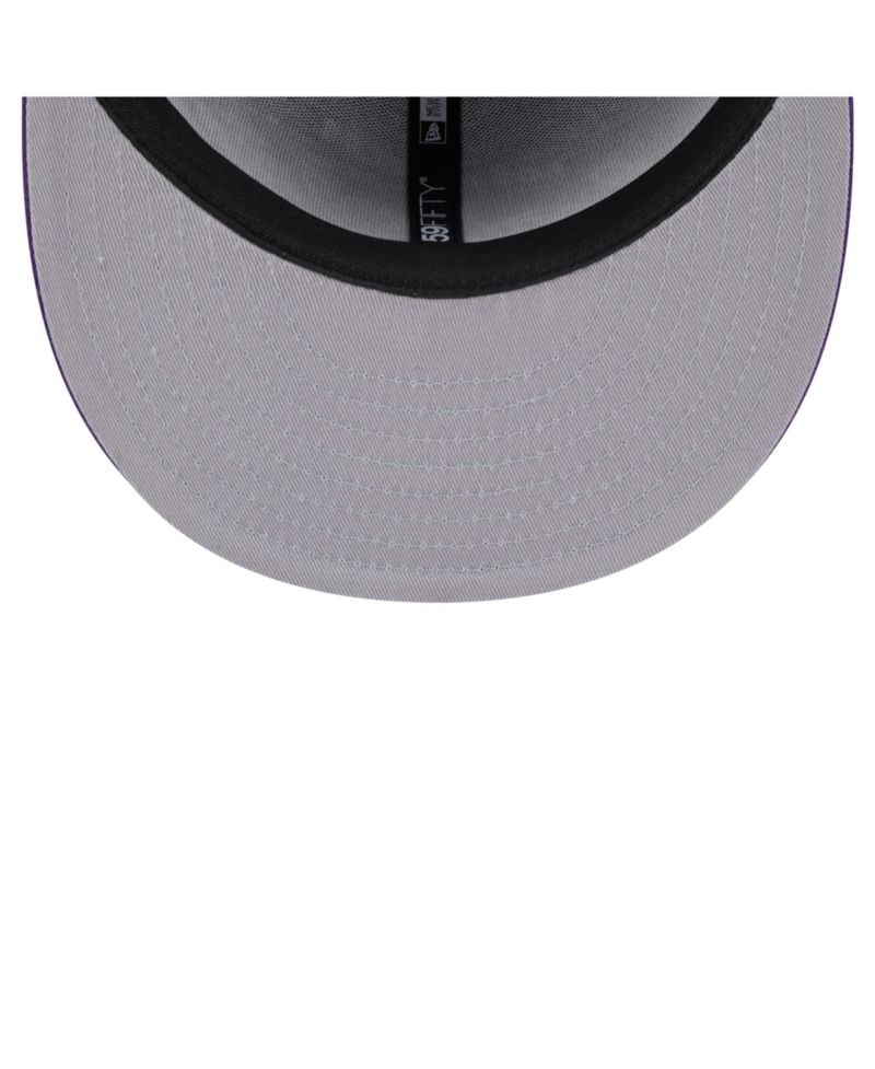 Men's Purple Los Angeles Lakers Sport Night Script Sided 59FIFTY Fitted Hat