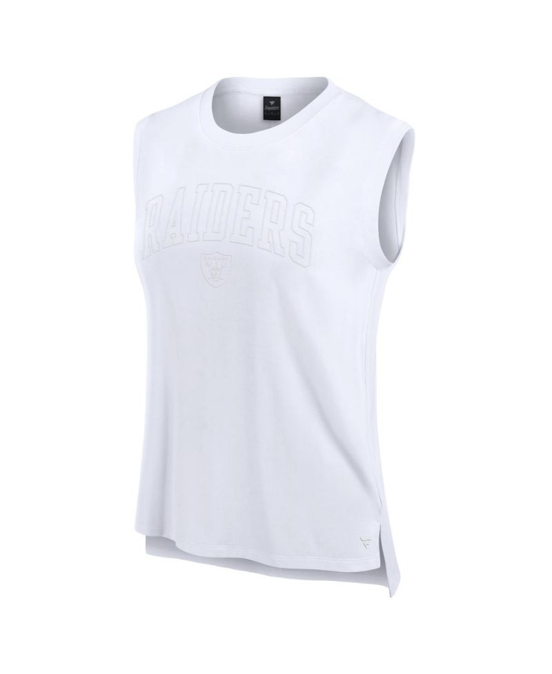 Women's White Las Vegas Raiders Studio Gym Tank Top