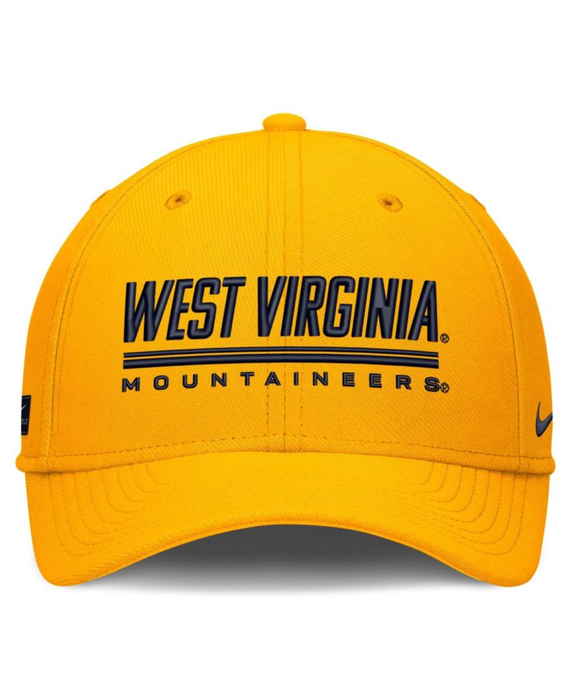 Men's Gold West Virginia Mountaineers Game Day Rise Swooshflex Hat