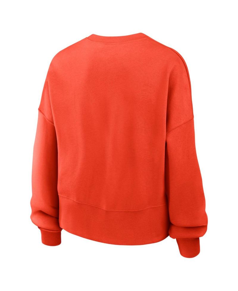 Women's Orange Houston Astros Pullover Sweatshirt