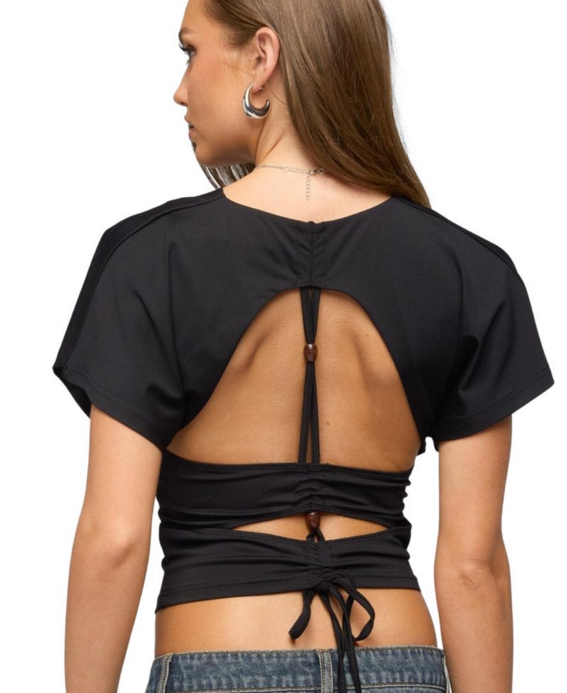 Women's Salie Back Cutout Flutter Top