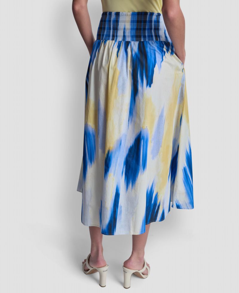 Women's Abstract Geometric Print Midi Skirt
