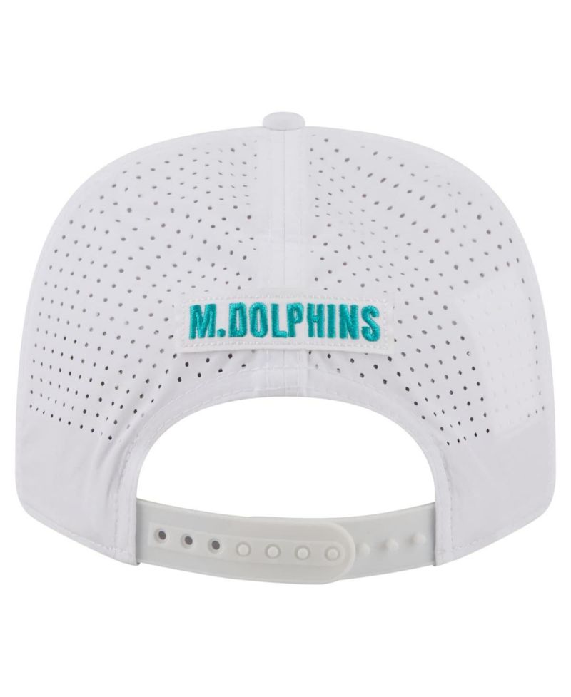 Men's White Miami Dolphins Name Plate 9SEVENTY Adjustable Hat