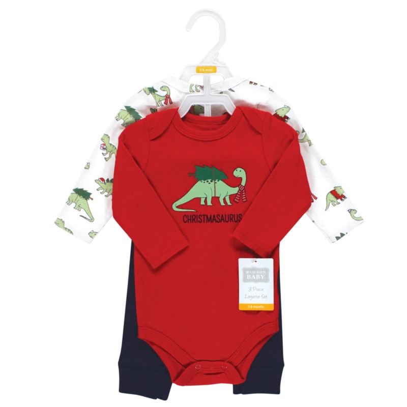Baby Boys Hudson 3Pc Long Sleeve Bodysuit and Pant