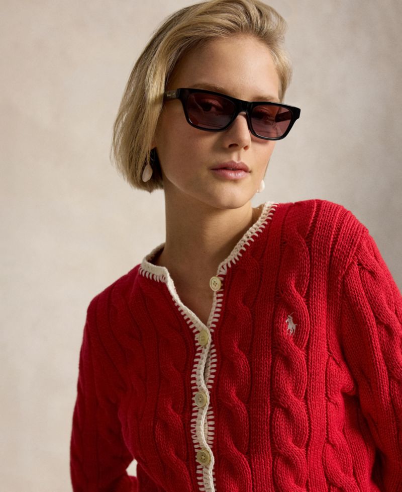 Women's Crewneck Buttoned Placket Cropped Cardigan
