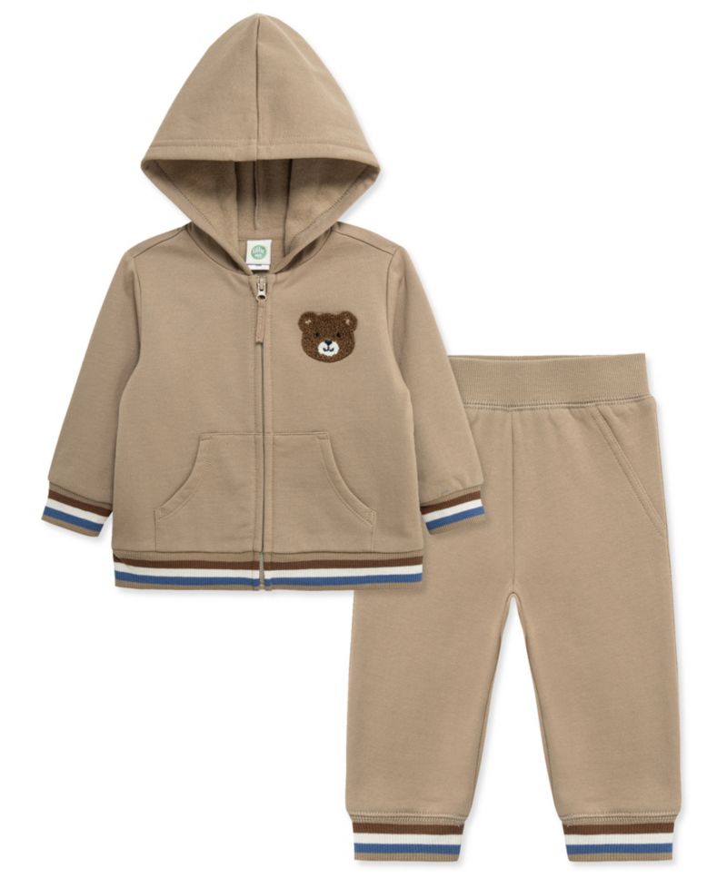 Baby Boys' Bear Zip-Up Hoodie and Jogger Pants, 2-Piece Set