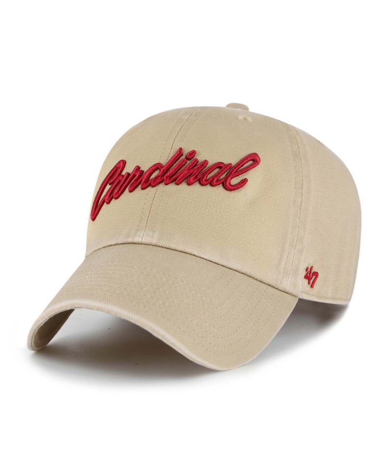 Men's Khaki Stanford Cardinal Clean Up Adjustable Hat