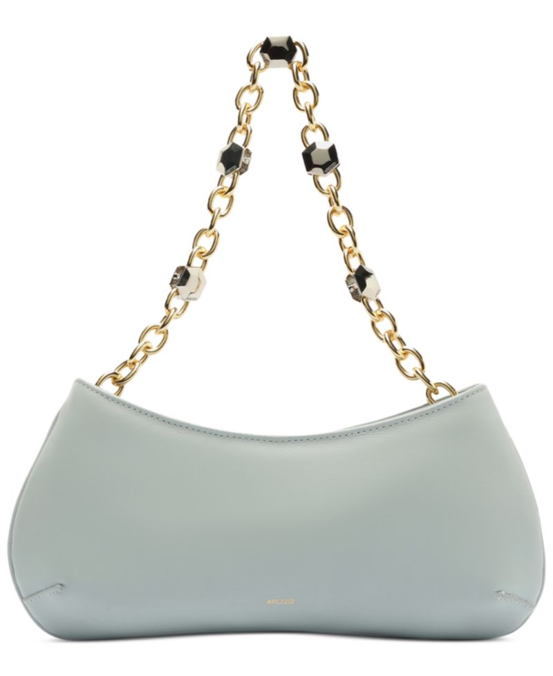 Luna Small Slim Shoulder Leather Baguette