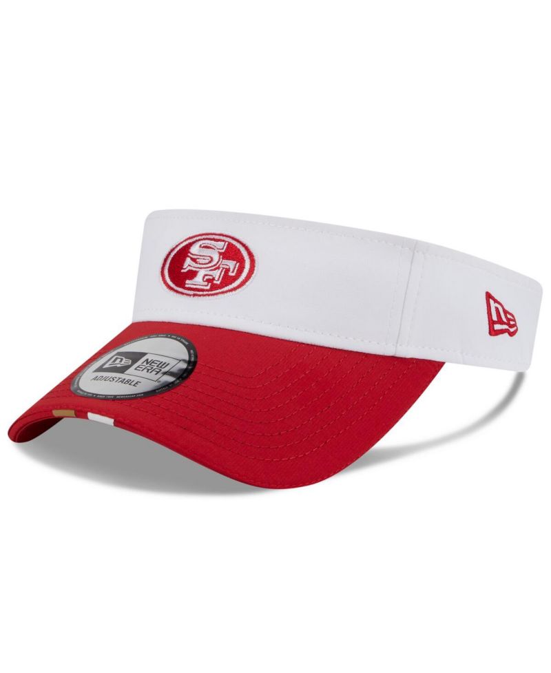Men's White/Scarlet San Francisco 49ers 2025 NFL Training Camp Adjustable Visor Hat