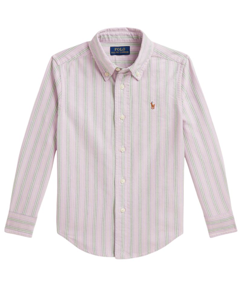 Boys' 2T-7 Striped Long-Sleeve Oxford Shirt