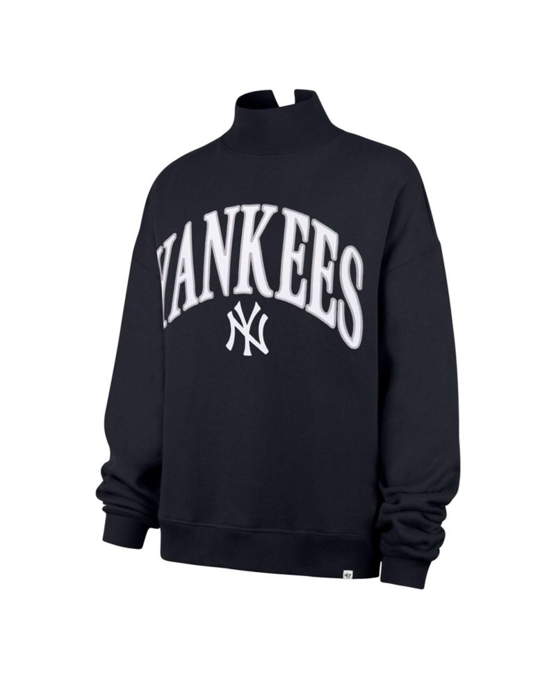 Women's New York Yankees Vantage Oversized Mock-Neck Graphic Sweatshirt
