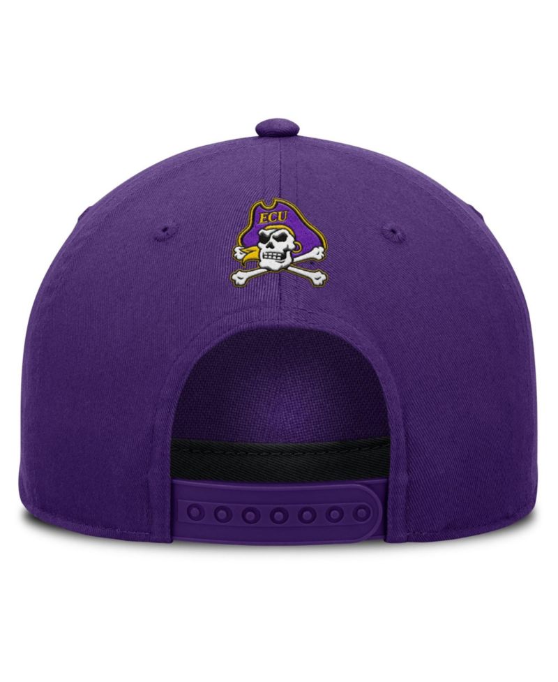 Men's Purple ECU Pirates Foul Ball Rope Adjustable Hat
