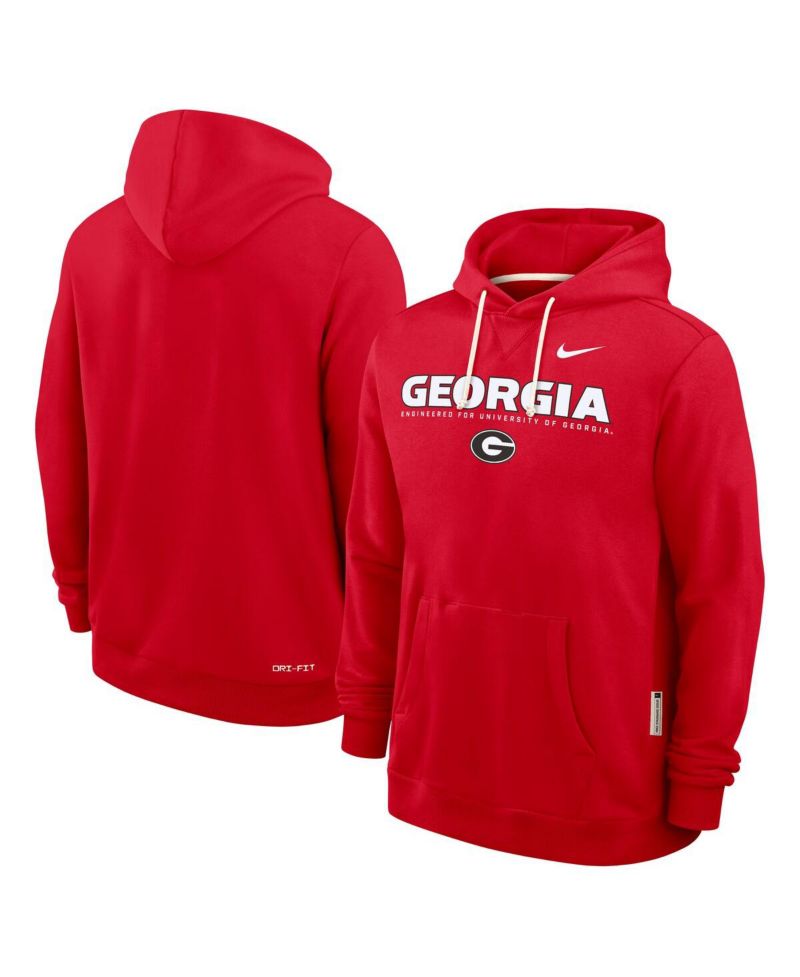 Men's Red Georgia Bulldogs 2025 Sideline Standard Issue Dri-FIT Hoodie