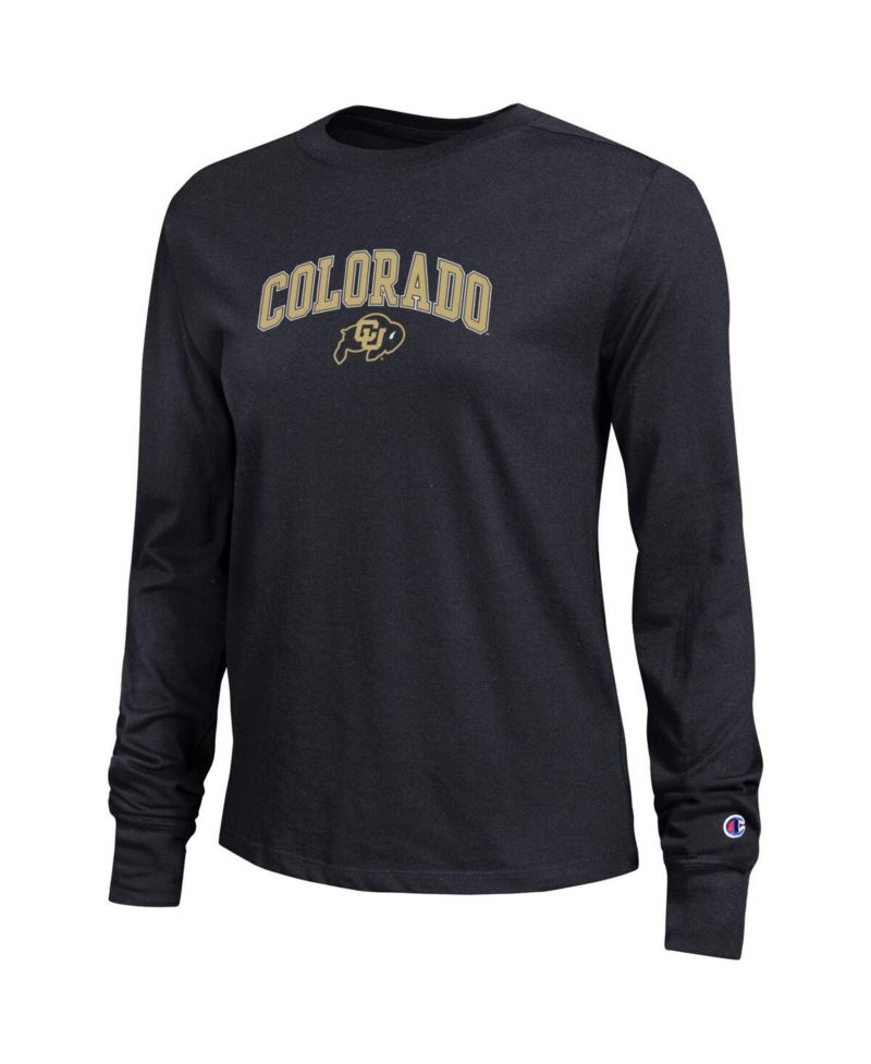 Women's Black Colorado Buffaloes Arch Over Logo Long Sleeve T-Shirt