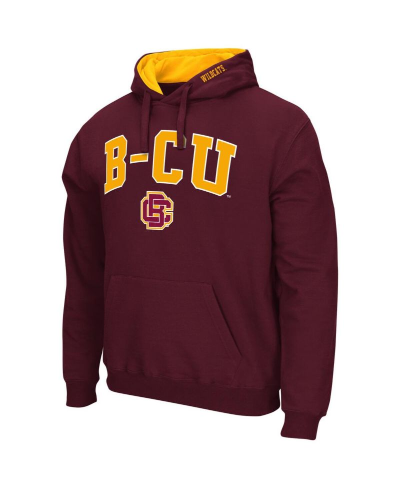 Men's Maroon Bethune-Cookman Wildcats Arch & Logo Pullover Hoodie