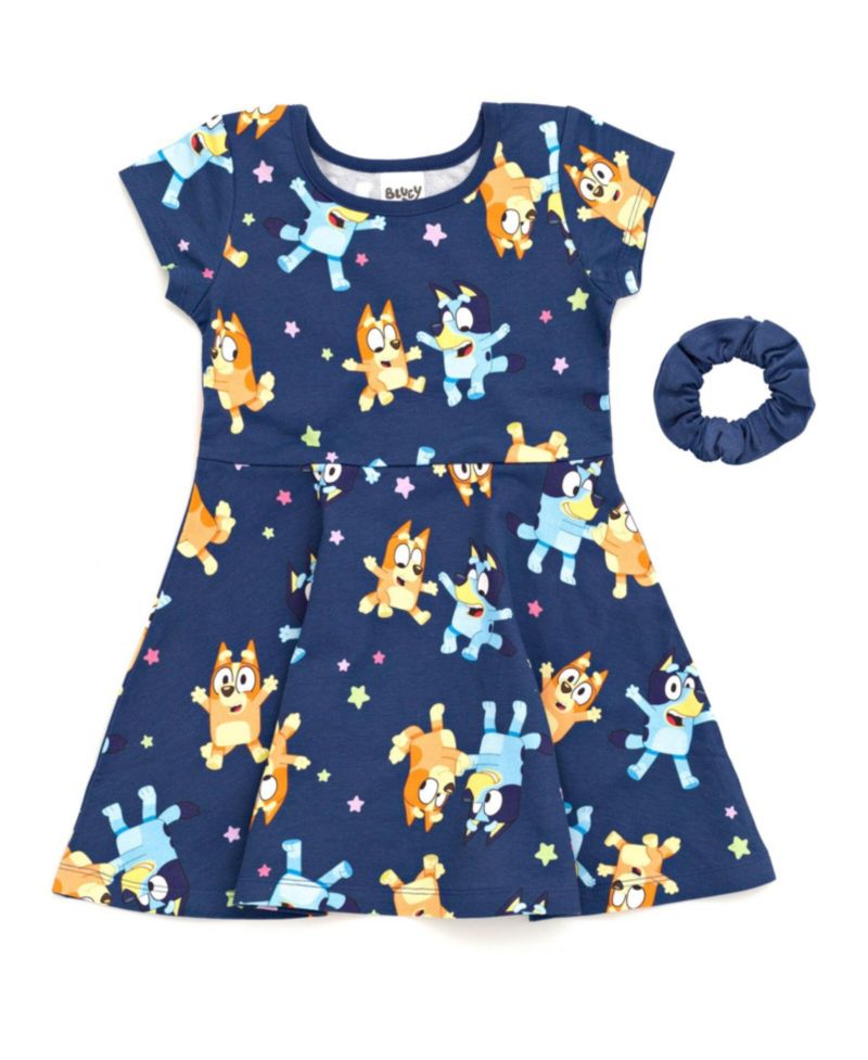 Girls' 2-Piece Skater Dress and Scrunchie Set
