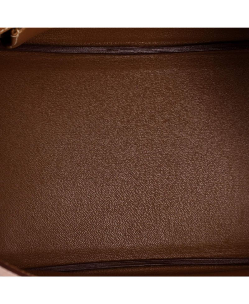 Pre-Owned Hermes Birkin 35 Handbag Brown Courchevel with Gold Hardware