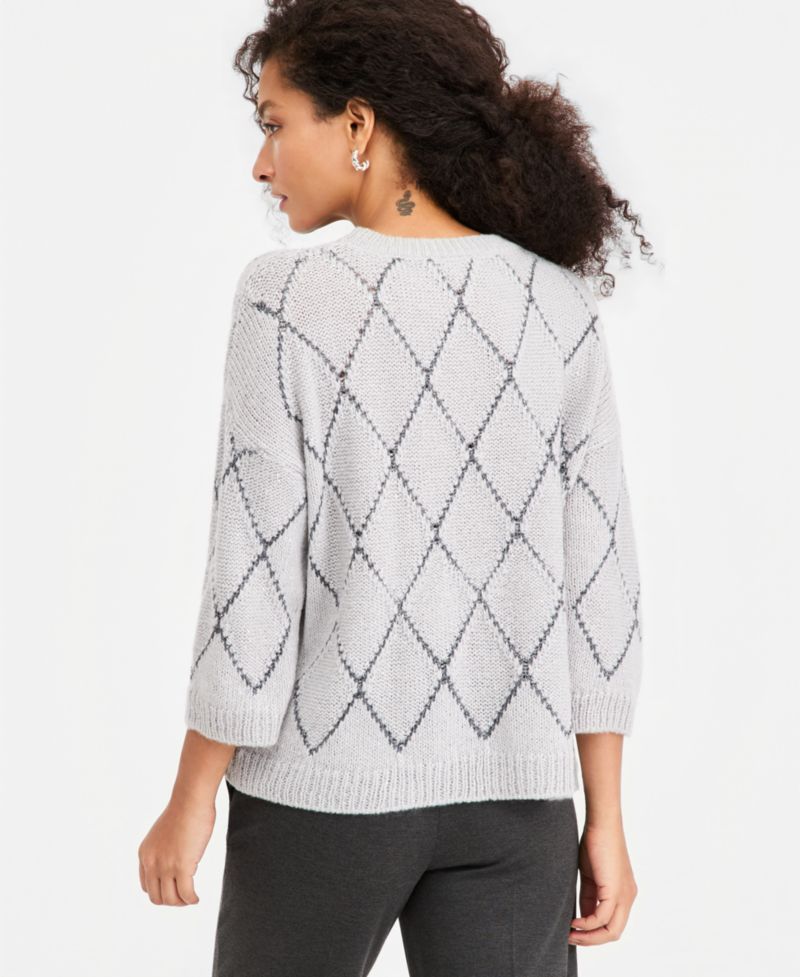 Women's Sequin-Embellished Boxy Sweater