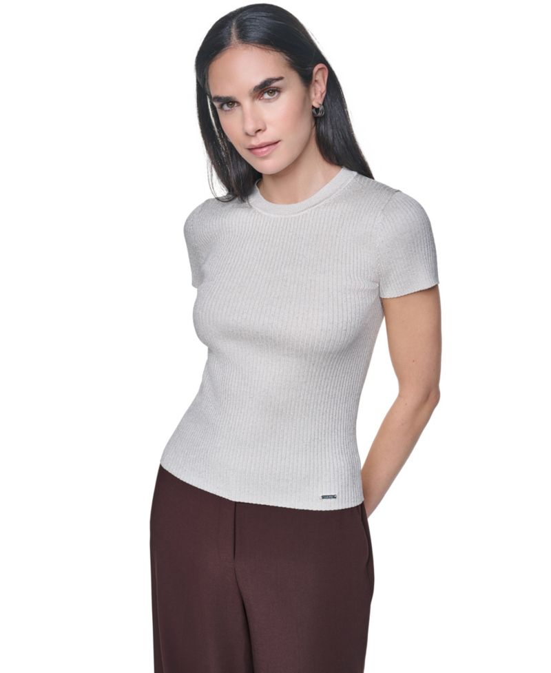 Women's Crewneck Short-Sleeve Sweater