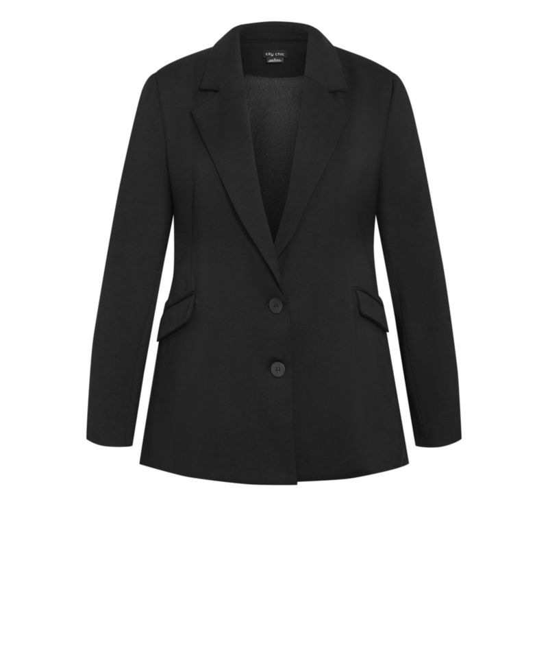 Plus Size Galactic Oversized Stretch Ponte Blazer
