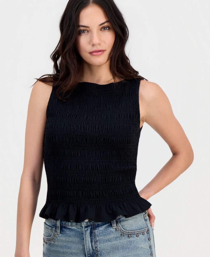 Women's Smocked Peplum Top