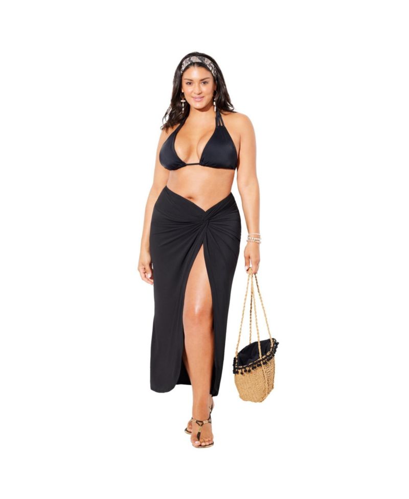 Women's Pack and Go Wrinkle-Resistant Sarong Skirt Cover Up