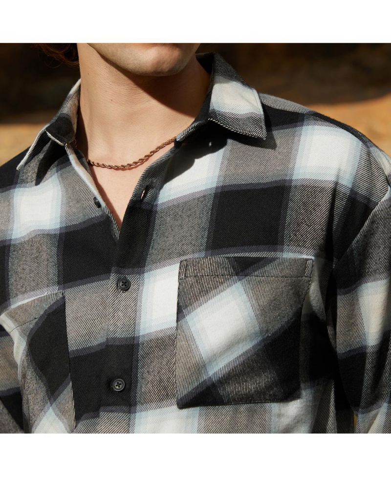 Men's Onyx Black Tartan Utility Shacket