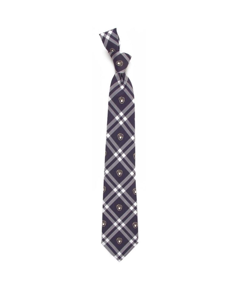 Men's Navy Milwaukee Brewers Rhodes Tie