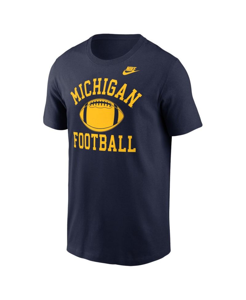 Men's Navy Michigan Wolverines Legacy Football Icon T-Shirt