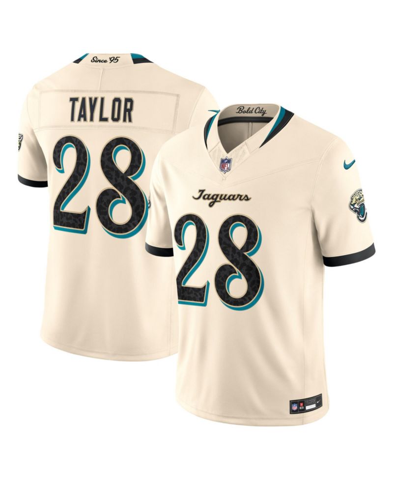 Men's Fred Taylor Natural Jacksonville Jaguars 2026 Rivalries Collection Vapor F.U.S.E Stitched Limited Jersey