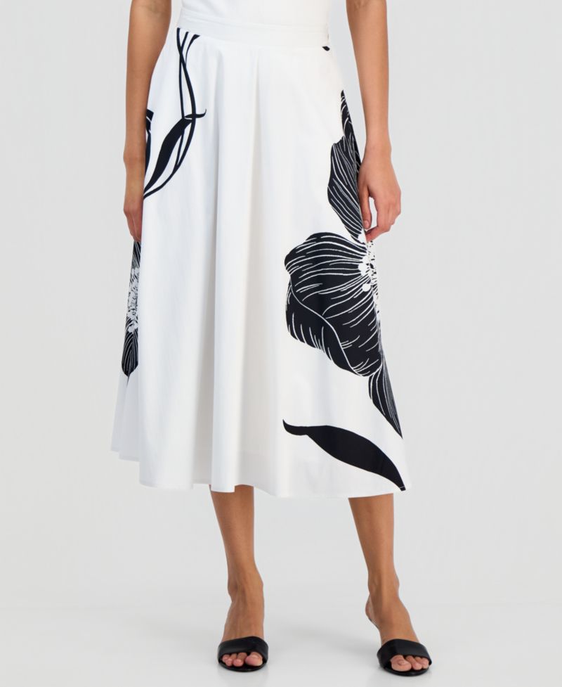 Women's Flared Midi Skirt