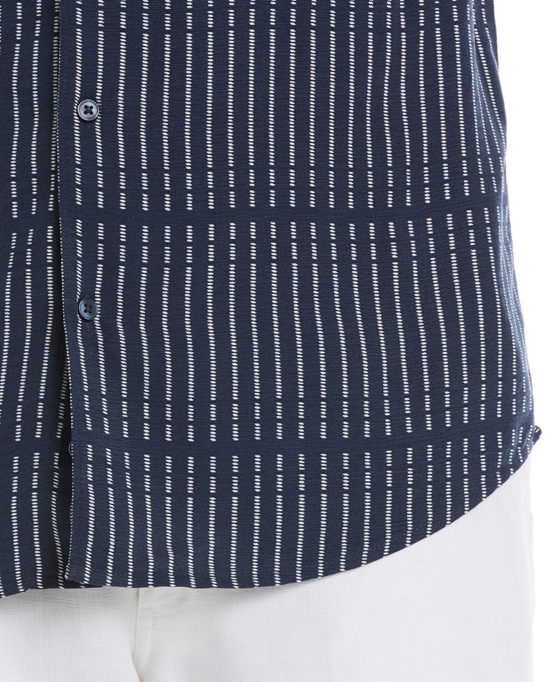 Men's Broken Stripe Print Short-Sleeve Shirt