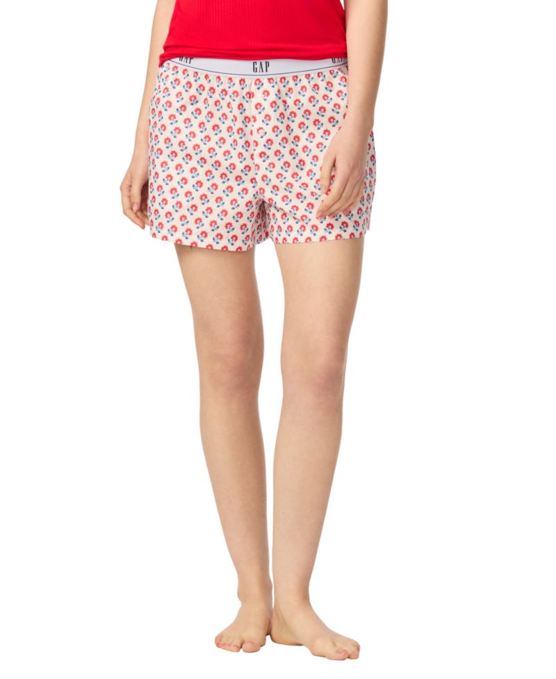 Women's Poplin Pull-On Boxer Shorts