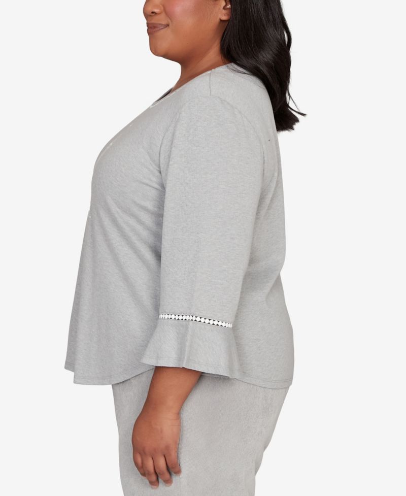 Plus Size Stockbridge Christmas Tree Embellished Knit Top